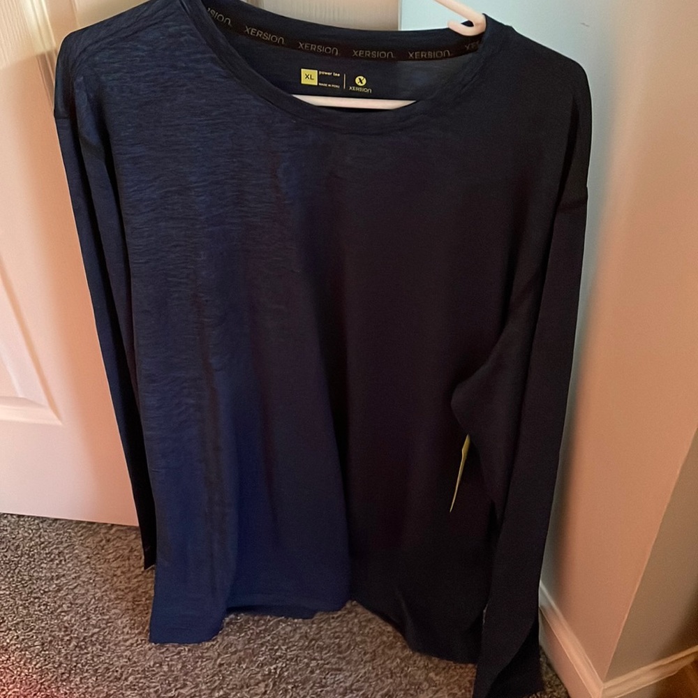 Blue long-sleeve dry fit